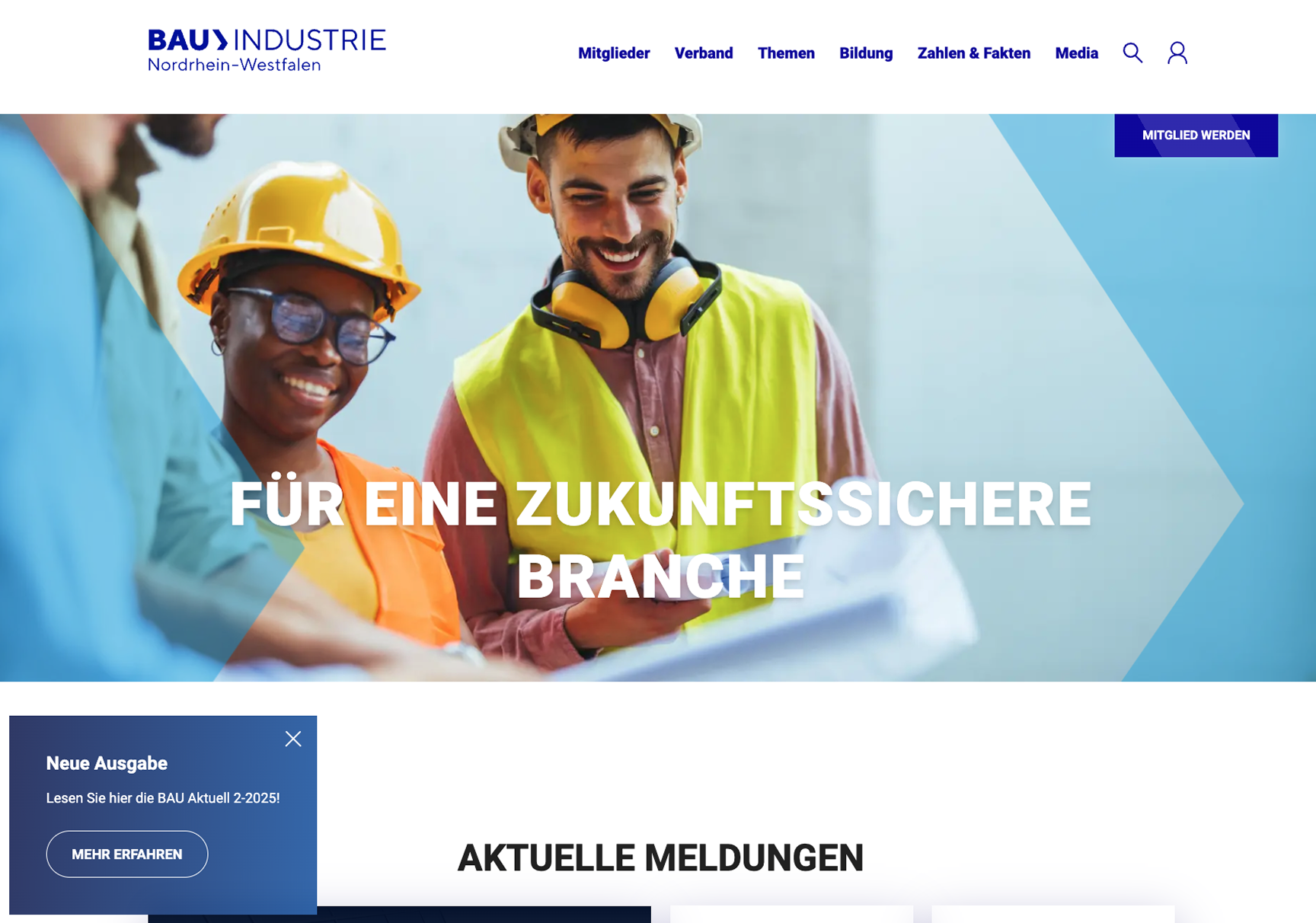 Bauindustrie Website