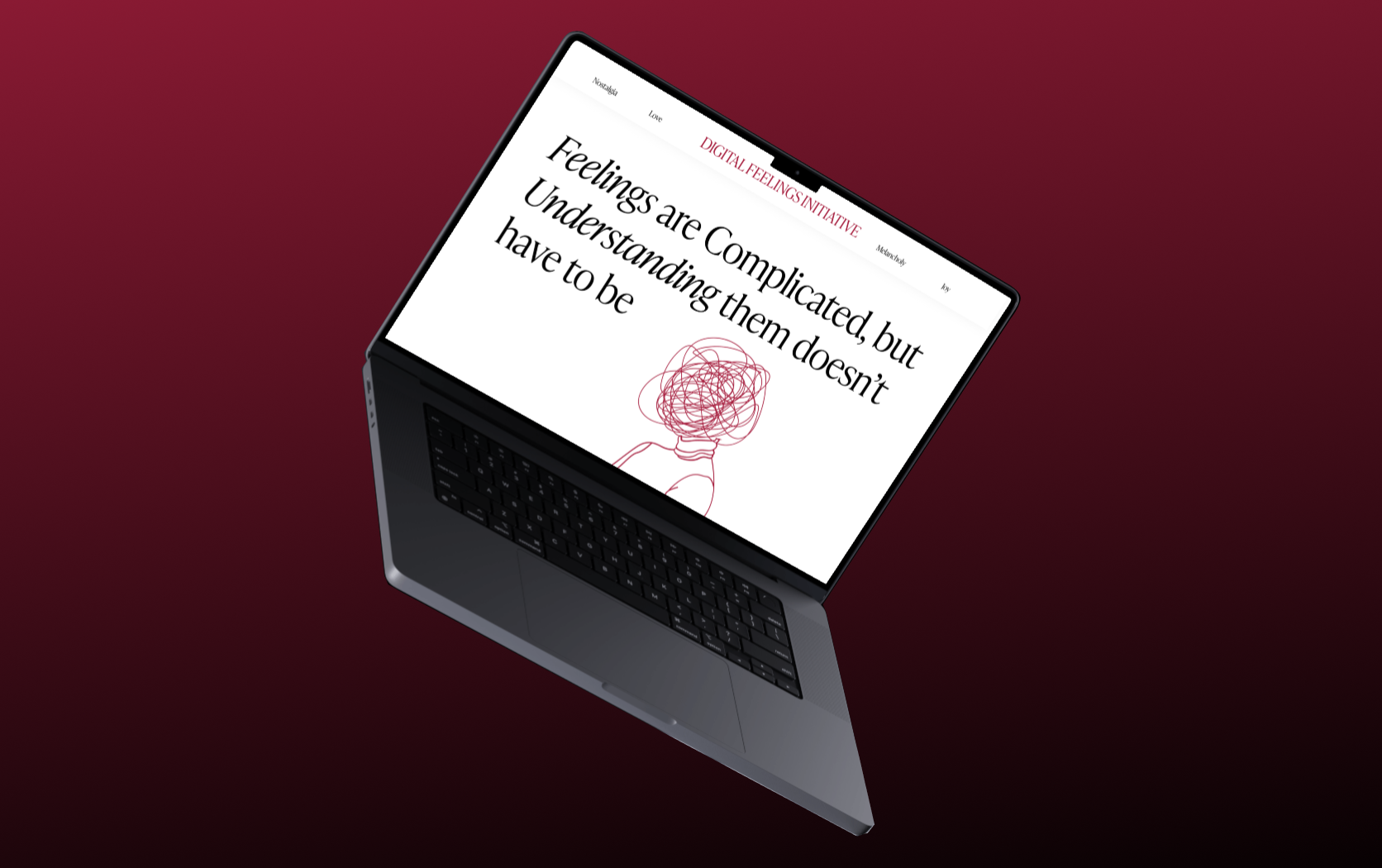 Digital Feelings Initiative Website Mockup Desktop